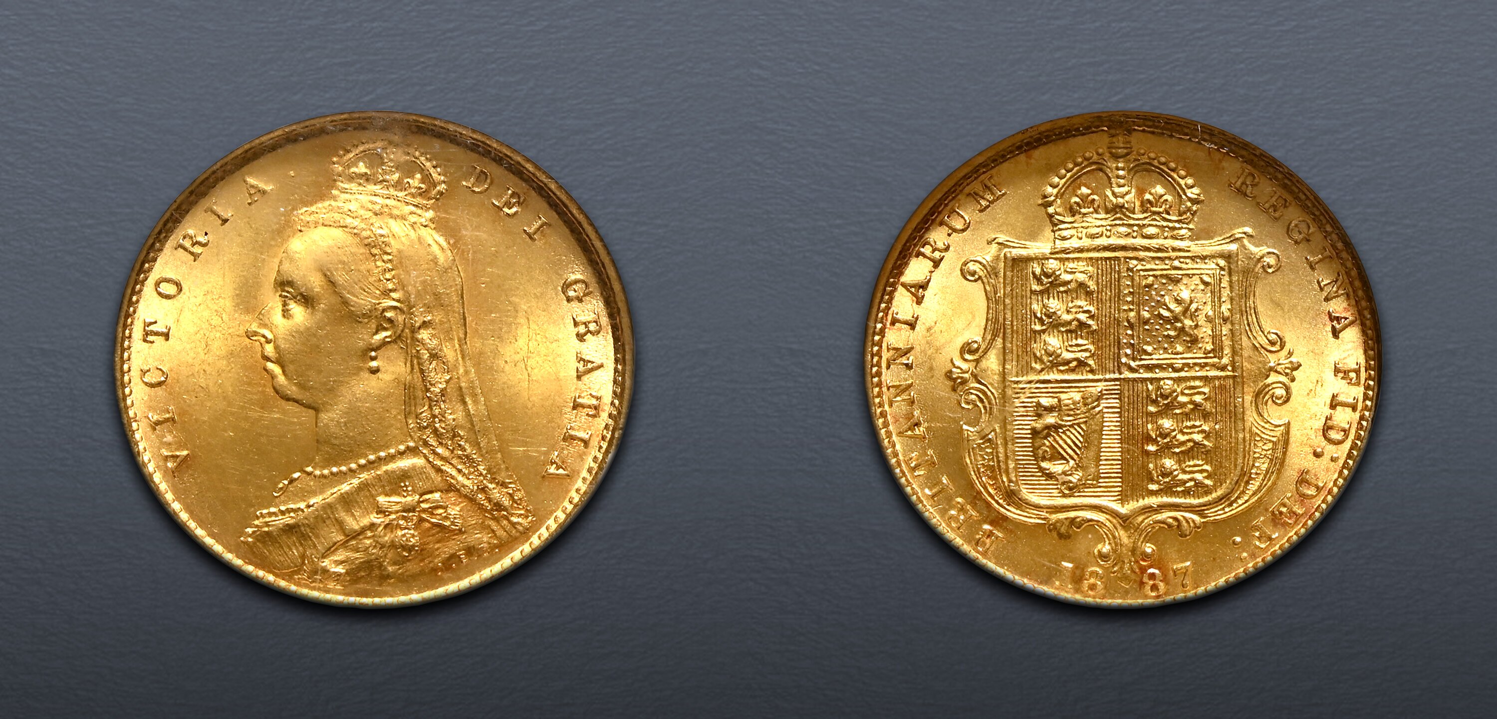 HANOVER. Victoria. 1837-1901. AV Half Sovereign. Dated 1887. NGC MS 64 ...