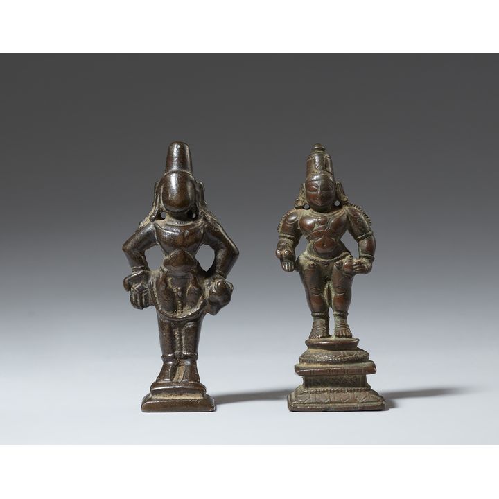 Two South Indian copper alloy figures. 19th century and earlier