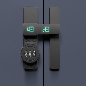 VIDYSUFYR PASSWORD 180 DEGREE LOCK SLIDING BARN DOOR LATCH RIGHT ANGLE DOOR LATCH LUMINOUS CODE LATCH BLACK
