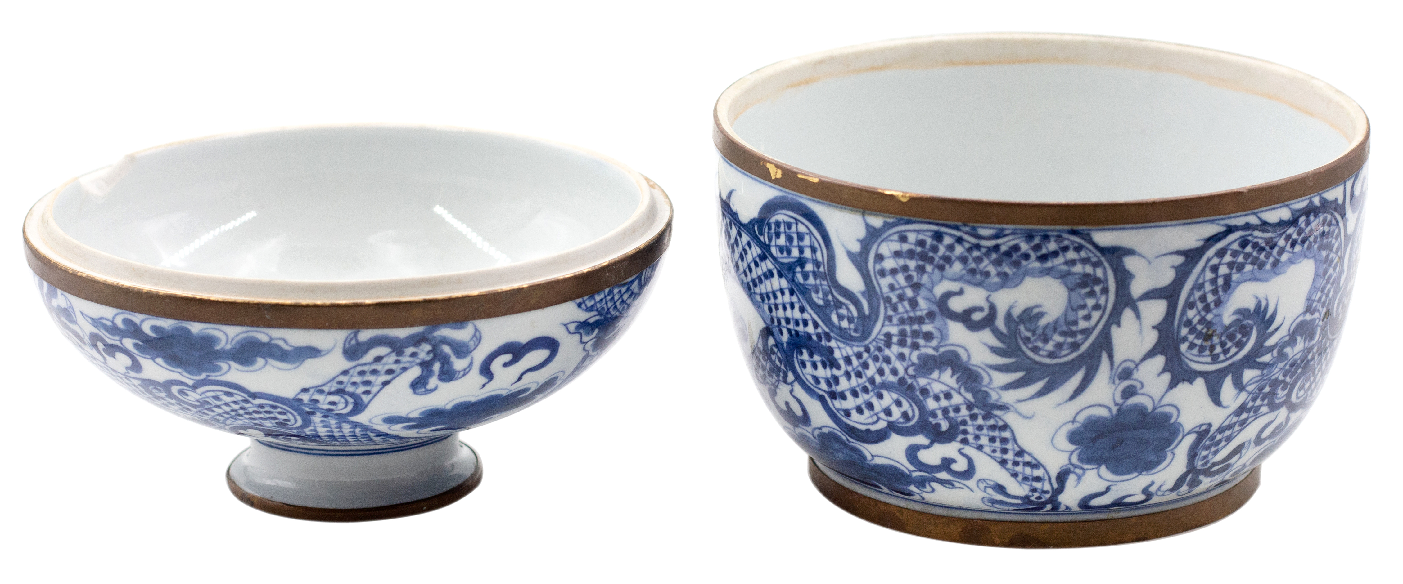 278 · China, Empire, Qing Dynasty, Blue & White Rice Bowl & Lid, c.1900, VGC