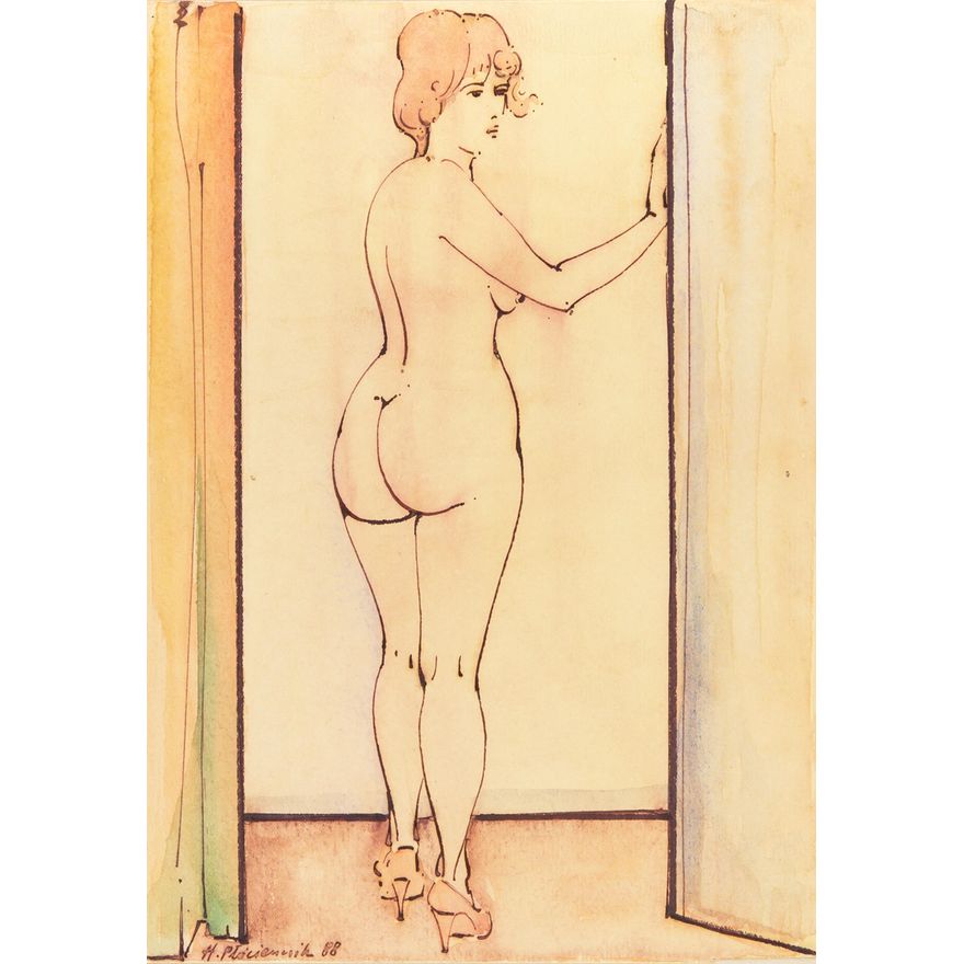 Henryk Płóciennik | Akt stojący, 1988