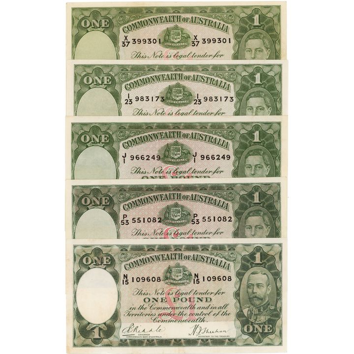 One Pound, 1933 - 1952,  VF - EF