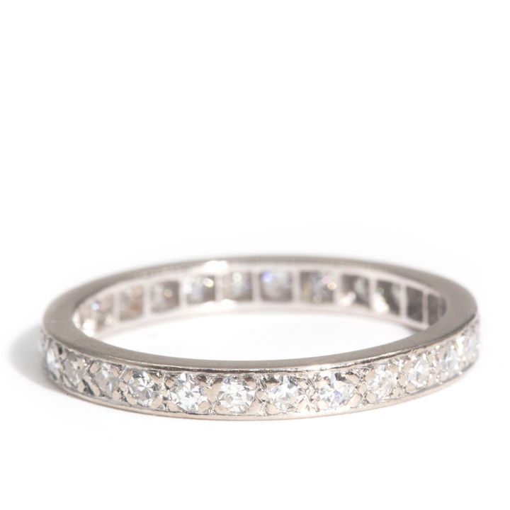 0.56 Carat Diamond 18 Carat White Gold Infinity Ring,