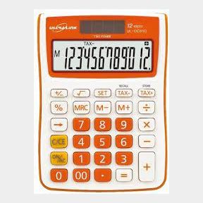 Ultra Link 12 Digit Tax Calculator - Orange-50582/15090 B4( s5)