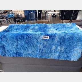 LARGE RUGS SHAGGY FLUFFY CARPETS - LIGHT BLUE - 145 X 200 CM -