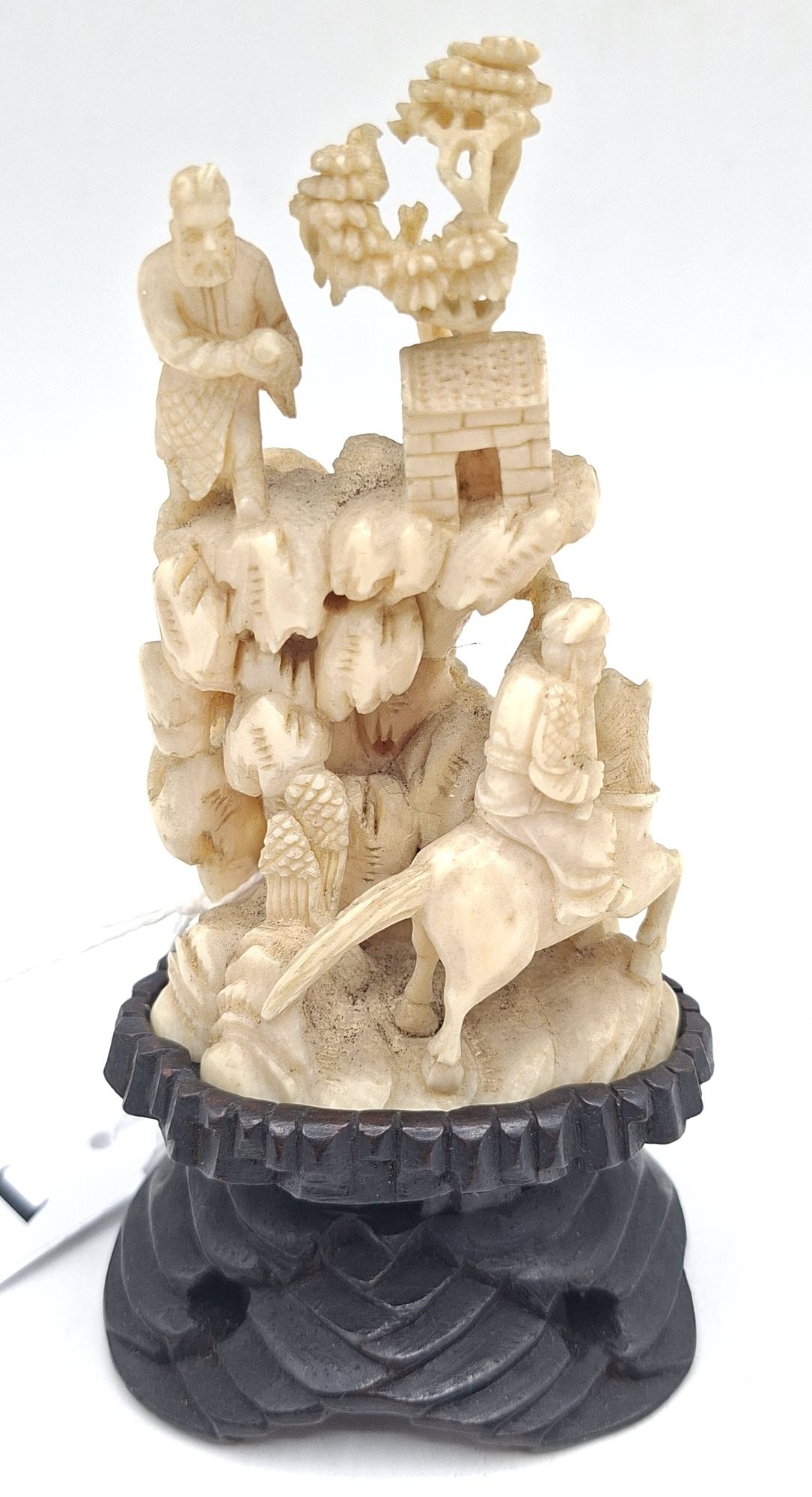 Antique Ivory Carved Group Figure