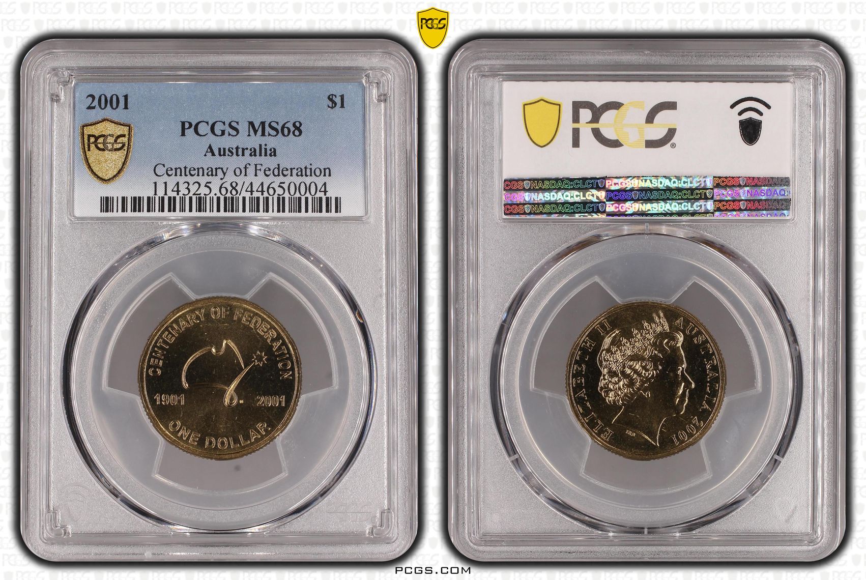 Elizabeth II, Federation, One Dollar, 2001, PCGS MS 68