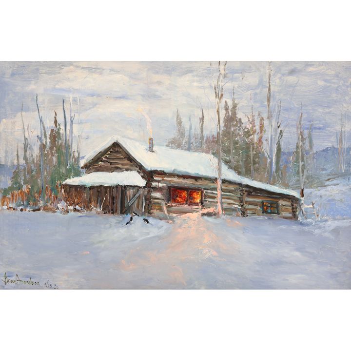 Gene Amondson ''Cabin in Nenana, Alaska'' 2005 Oil