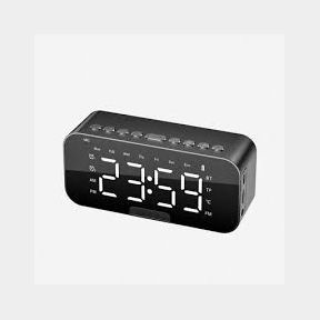 Alarm Bluetooth Speaker with Temperature Week Clock Radio - Black Bar 9902032863862 - 51748/19964 SN B2 (S7)