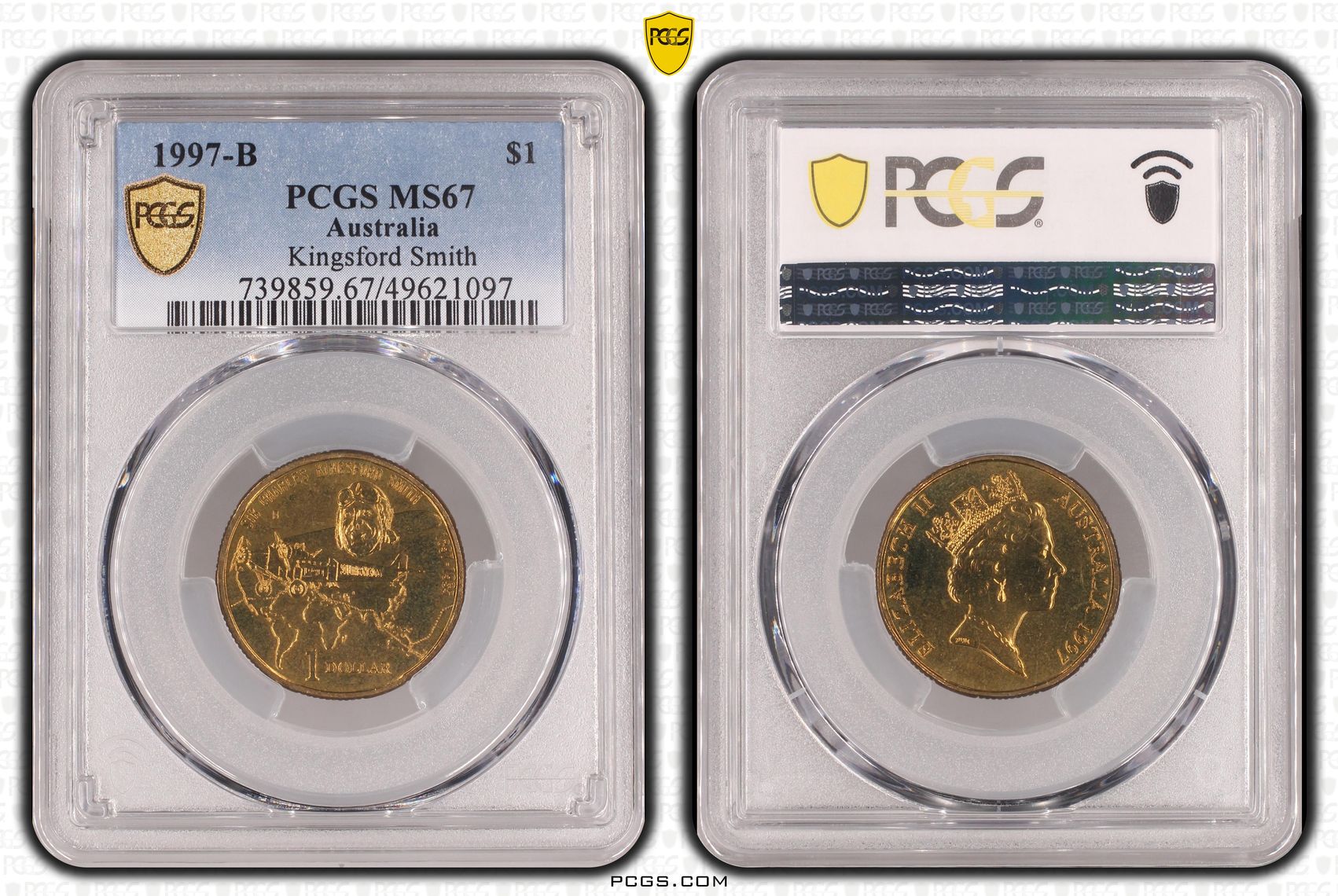 200 · Kingsford Smith , One Dollar, 1997-B, PCGS MS67
