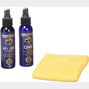 4 FL OZ (PACK OF 2) MUSICNOMAD COMPLETE 3 PC. CARE KIT FOR GLOSS PIANOS - CLEANER, POLISH, CLOTH (MN132)