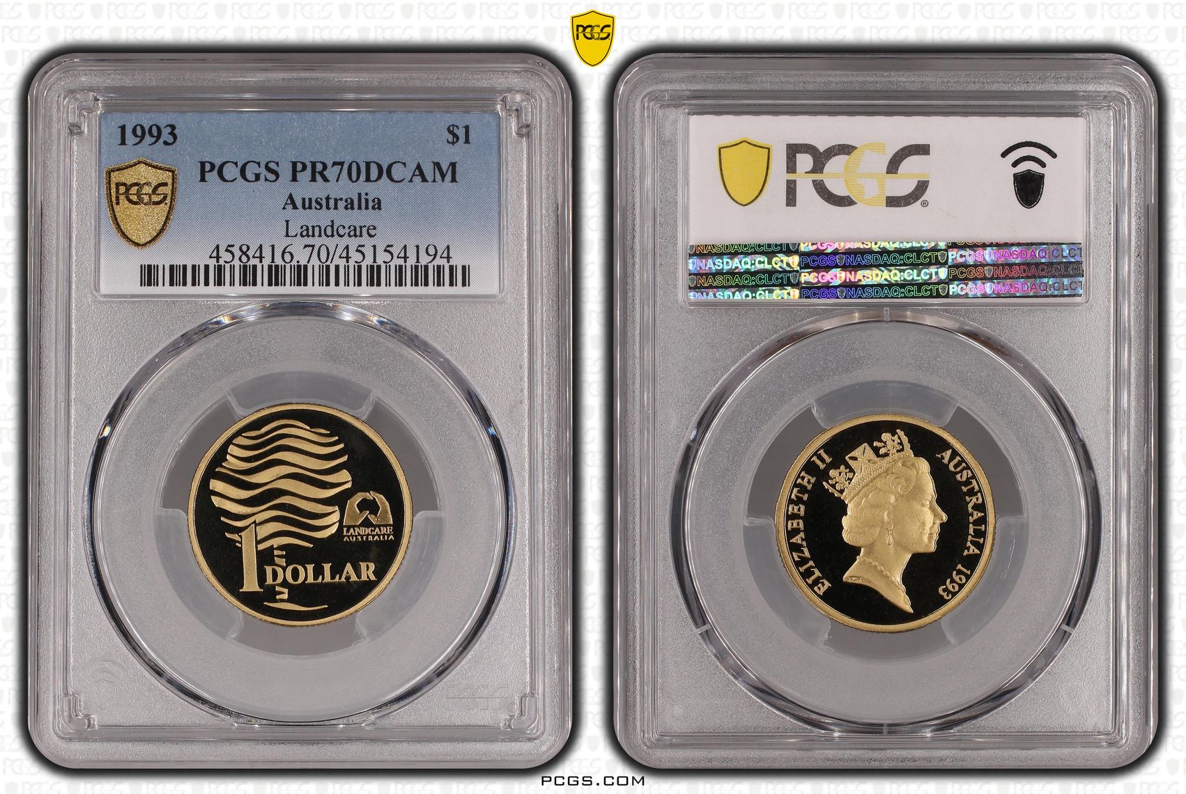 Landcare, POP 15/0, One Dollar, 1993, PCGS PR70DCAM