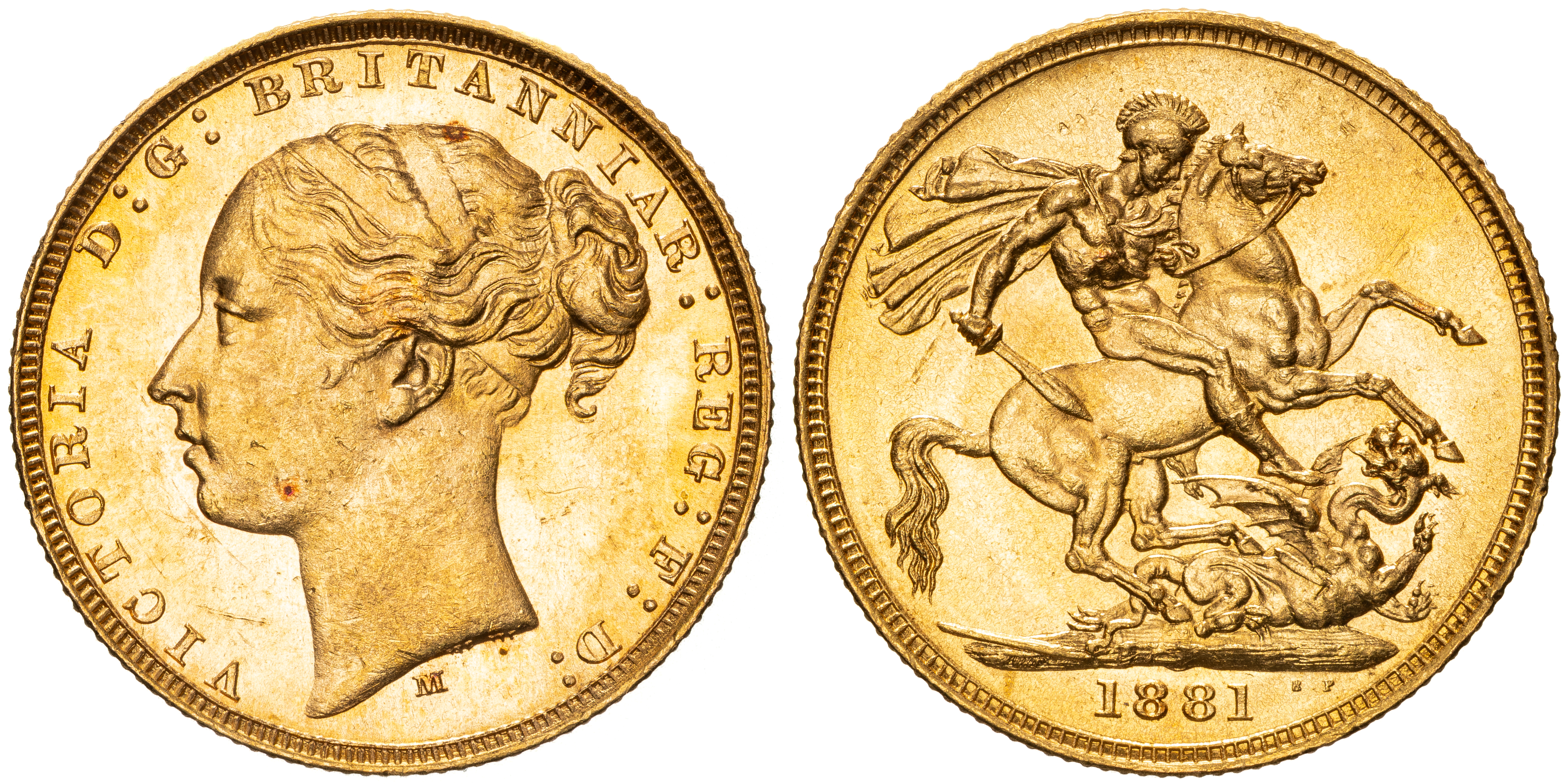 Victoria, Sovereign, 1881-M, UNC