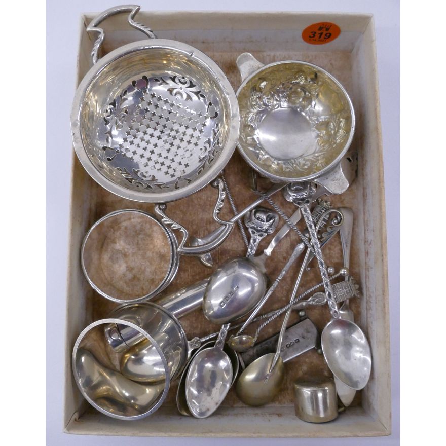 Box European and 800 Silver Strainers Etc- 310g TW