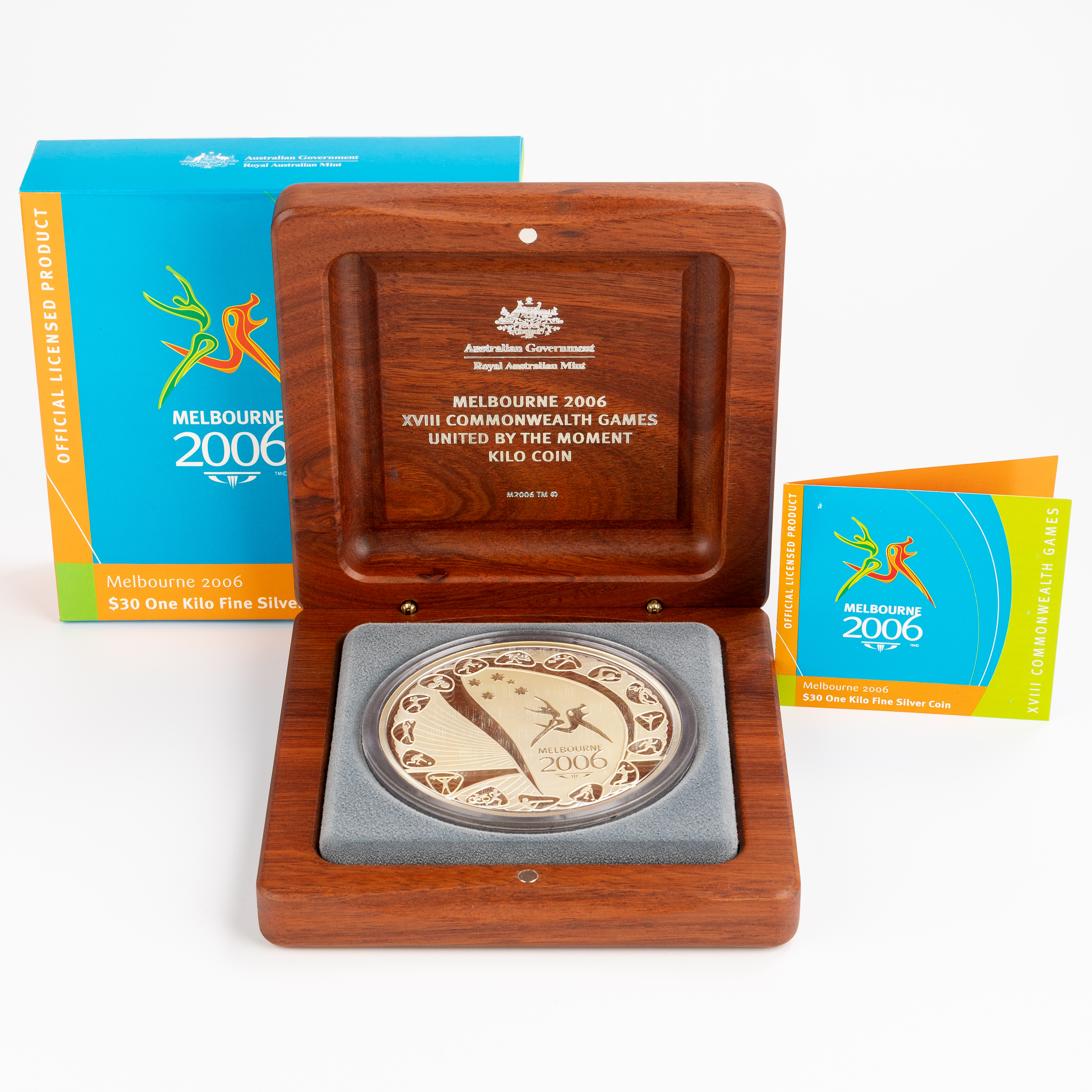 Elizabeth II, Melbourne Commonwealth Games 1kg, Thirty Dollars, 2006, FDC