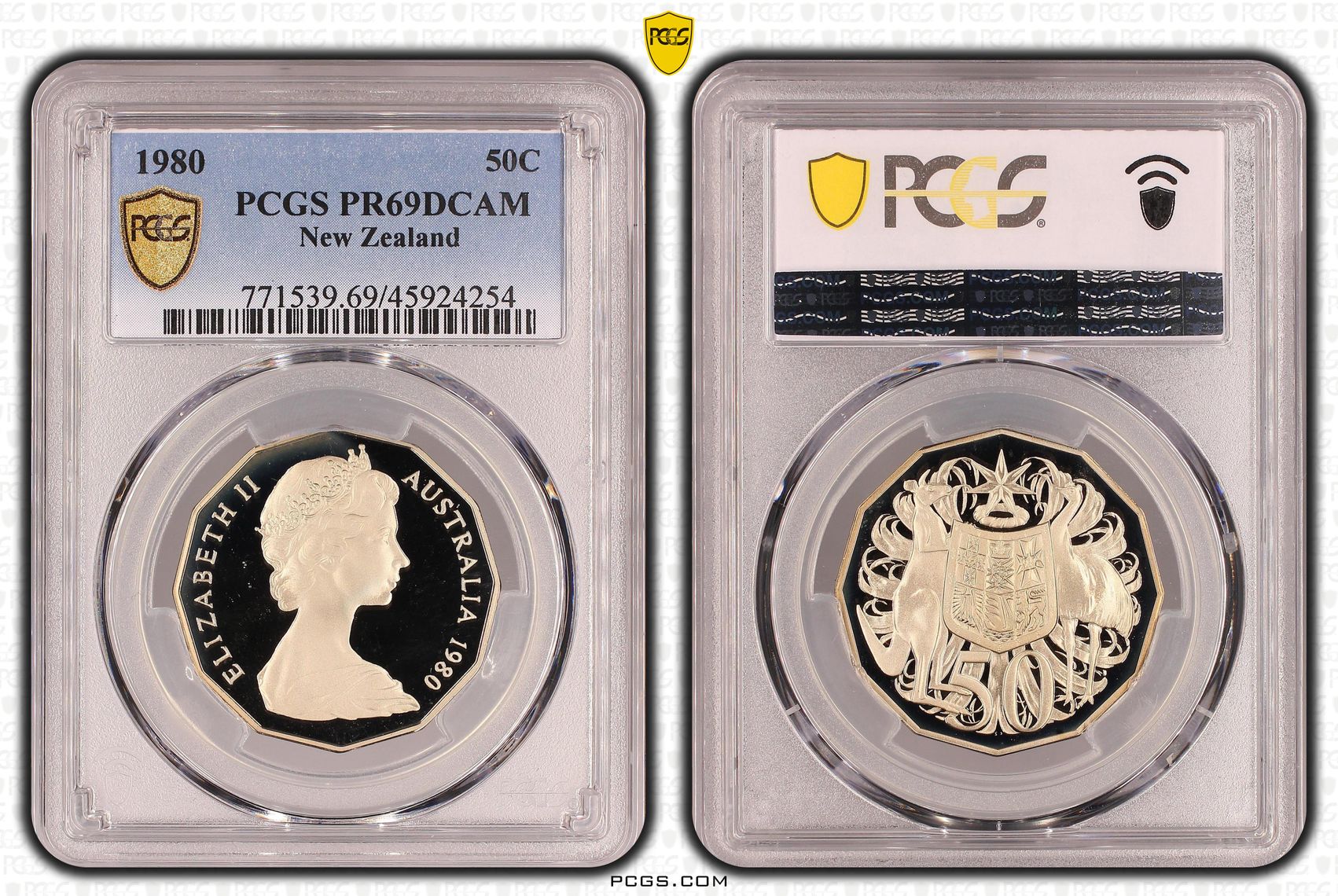 New Zealand, POP 4/0, Fifty Cent, 1980, PCGS PR69DCAM