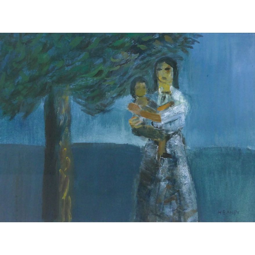 Charles Heaney ''Mother and Child'' Casein