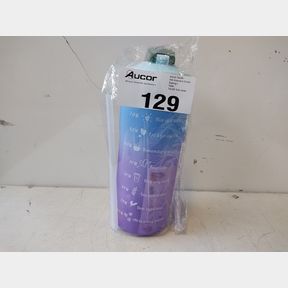 PASTEL NESTING OMBRE MOTIVATIONAL WATER BOTTLES - 3-PIECE - PURPLE AND BLUE -