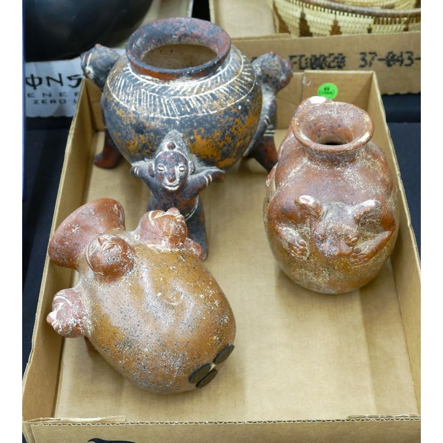 Box Pre Columbian Style Effigy Vessels