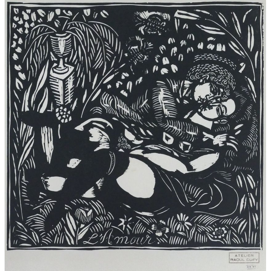 Raoul Dufy ''L'Amour'' 1920 Woodcut