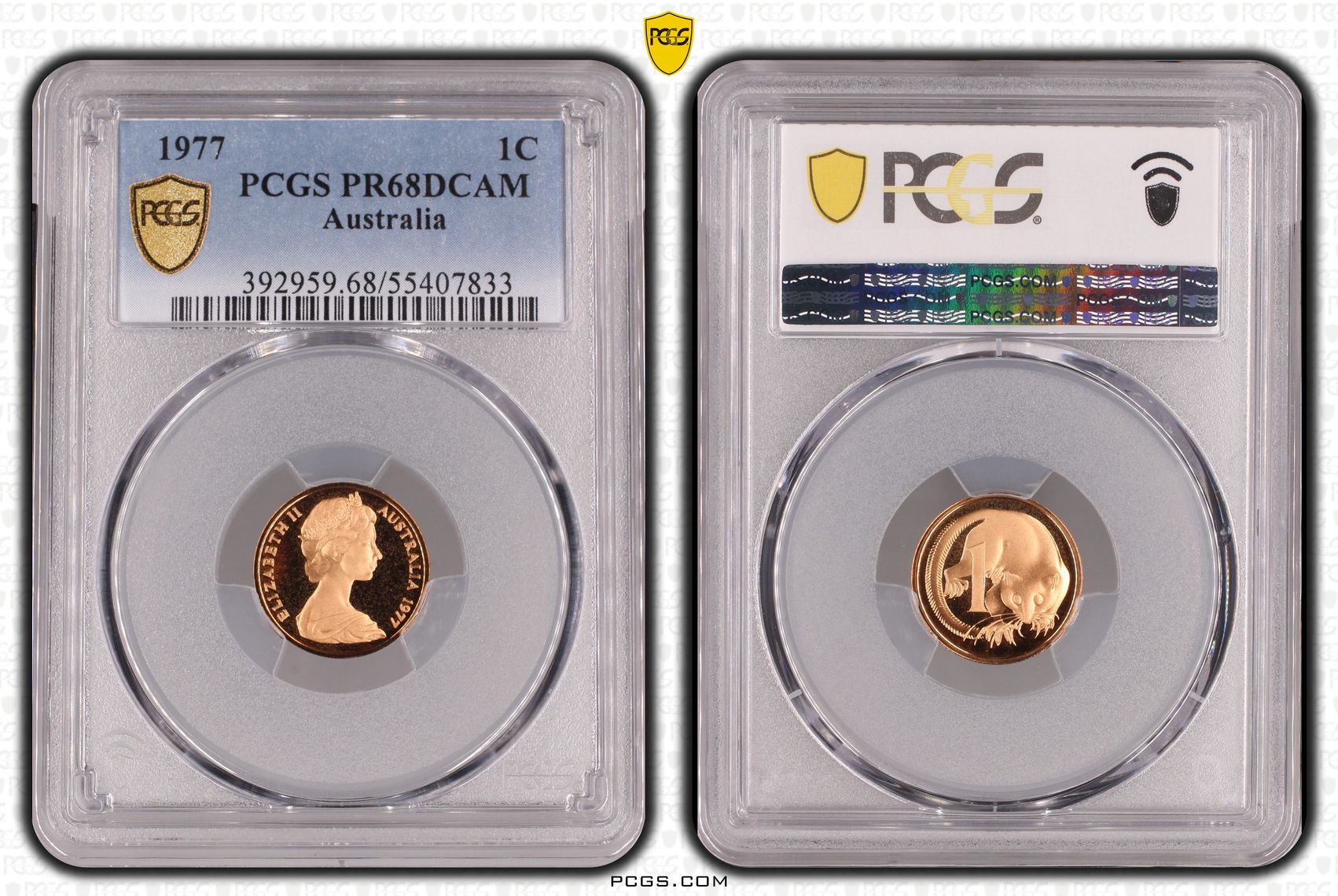 One Cent, 1977, Pcgs Pr68dcam