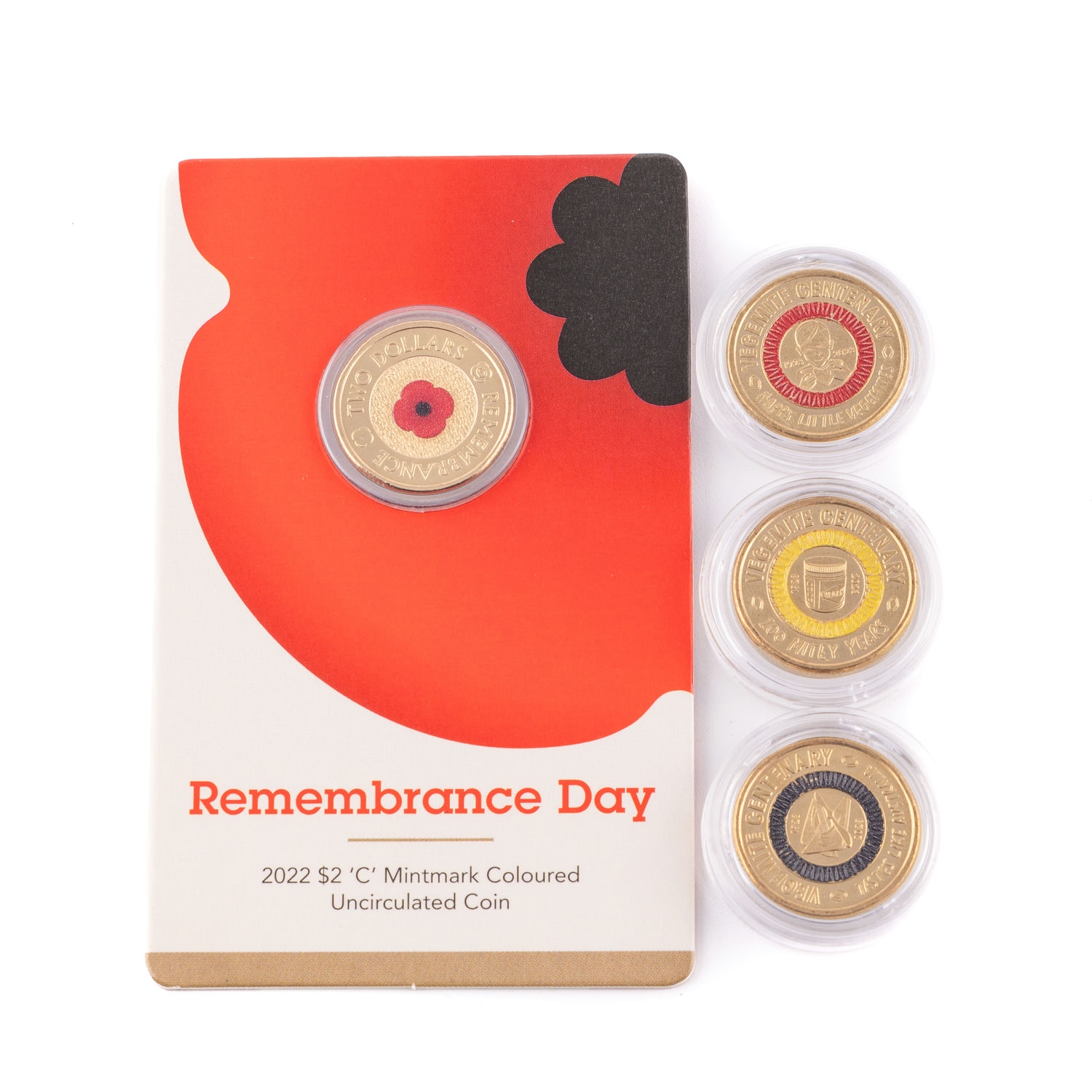 Elizabeth II, Remembrance Day Red Poppy, Two Dollars, 2022, UNC