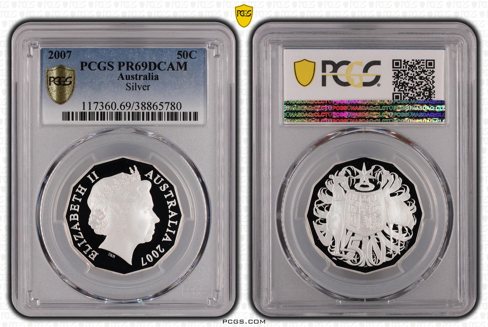 Silver, Fifty Cent, 2007, PCGS PR69DCAM