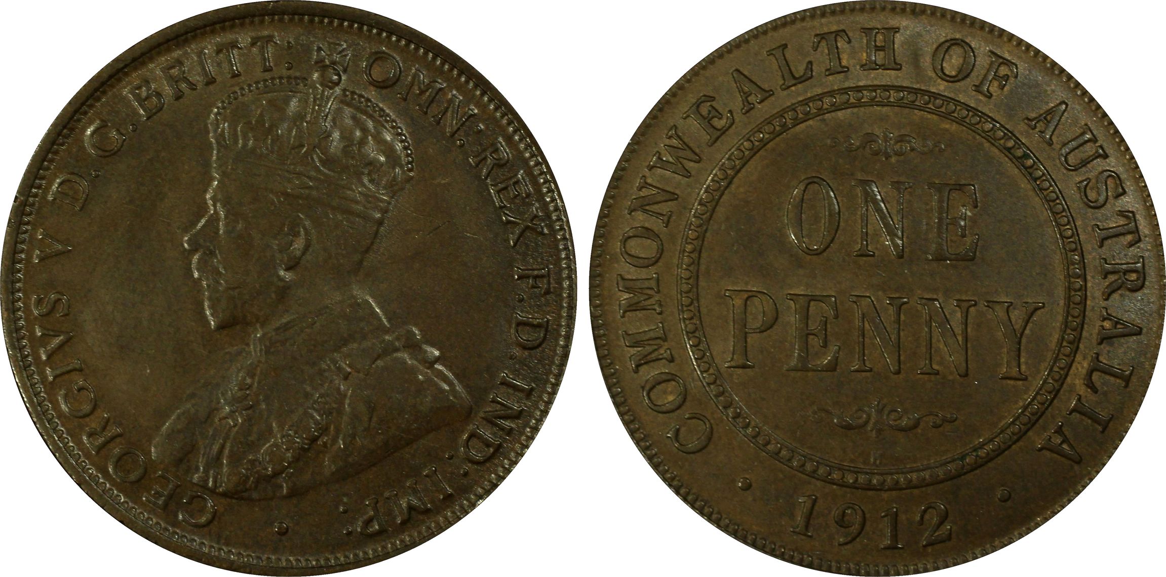 George V, Penny, 1912-H, PCGS MS62BN