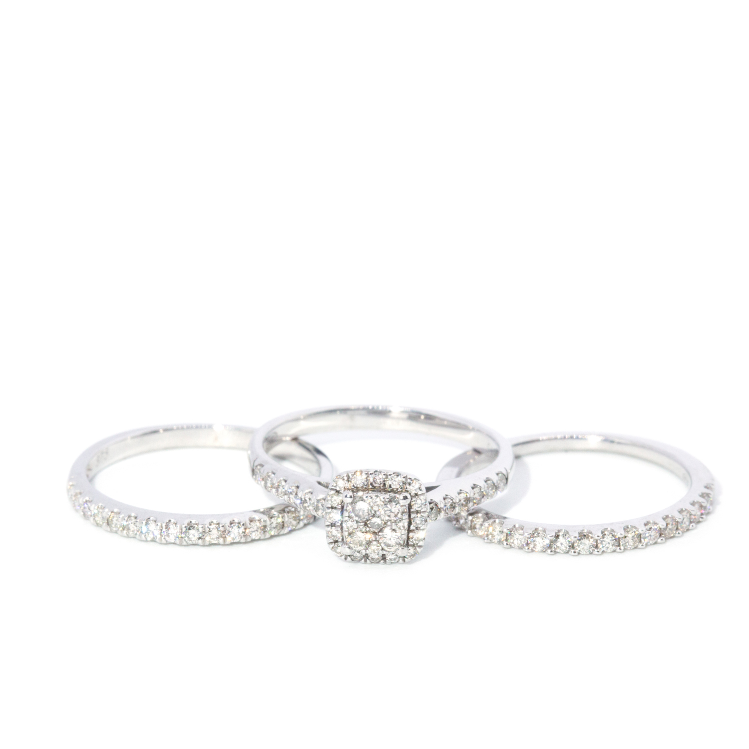 64 · 0.81 Carat Diamond Three Ring Set