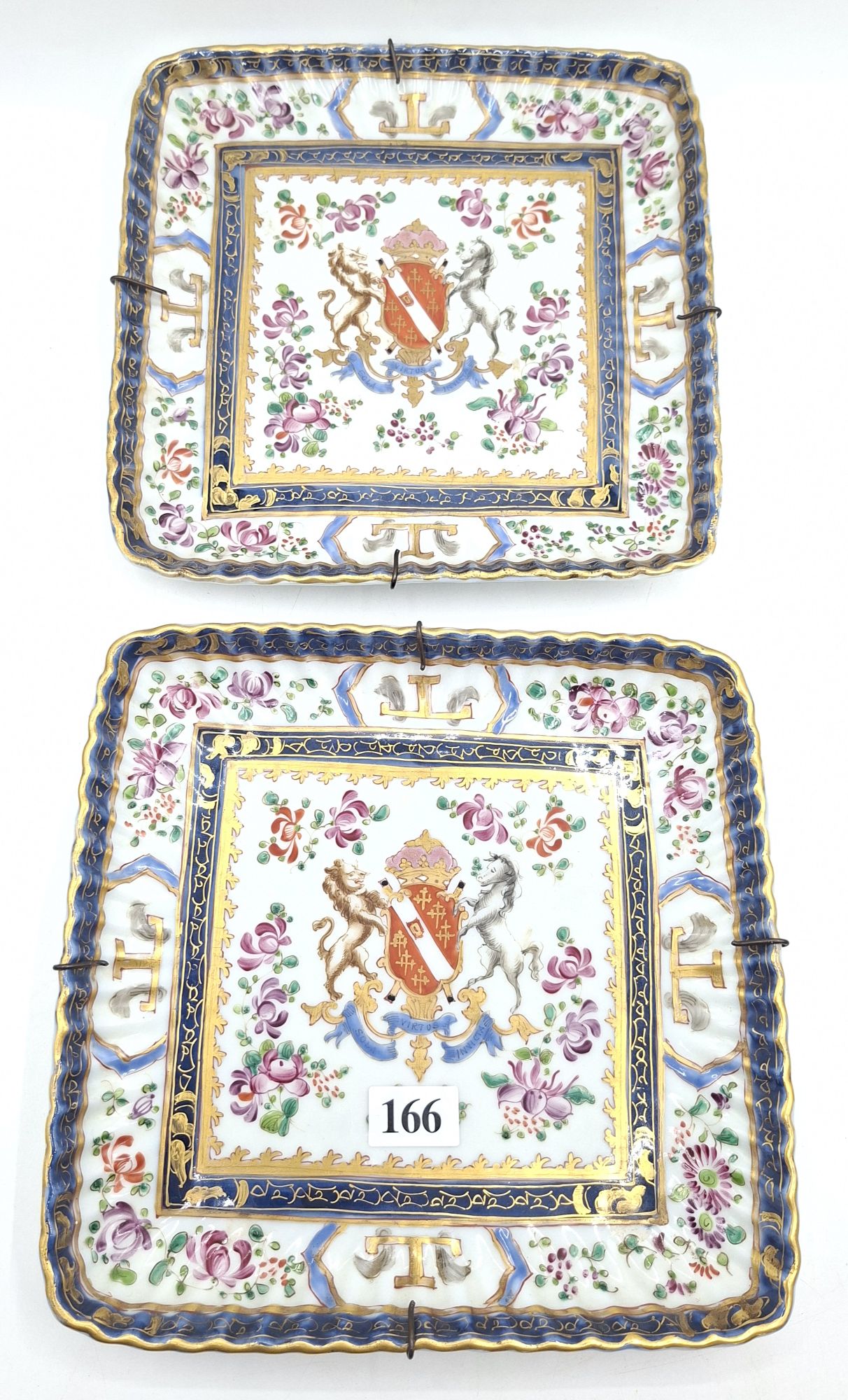 166 · A PAIR OF FRENCH PORCELAIN DISHES