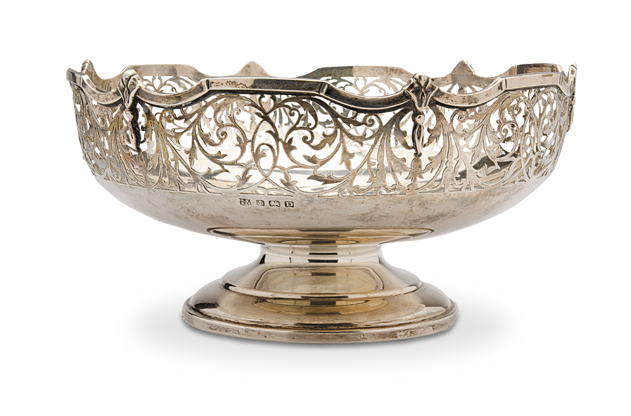 A silver bowl