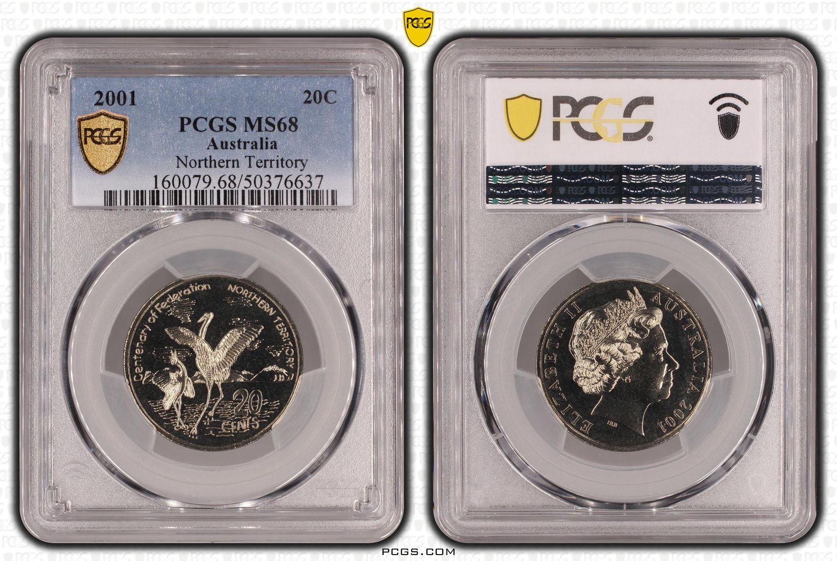 Northern Territory , Twenty Cent, 2001, PCGS MS68