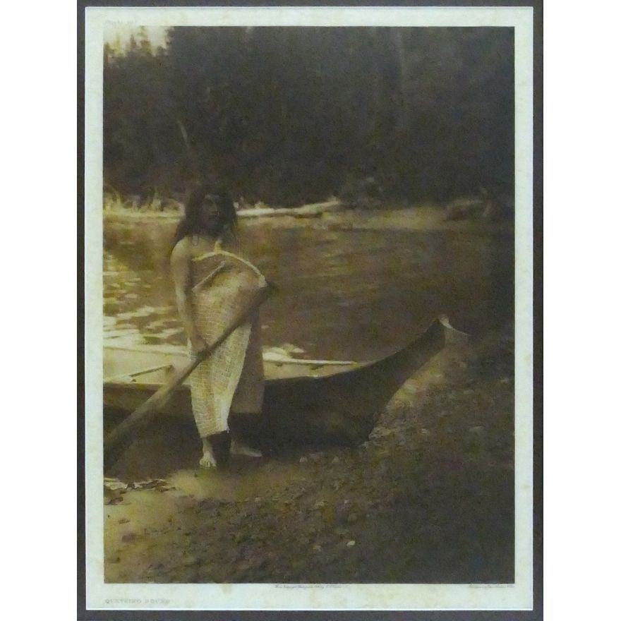 Antique Edward Curtis ''Quatsino Sound'' (Plate 345) Large Photogravure