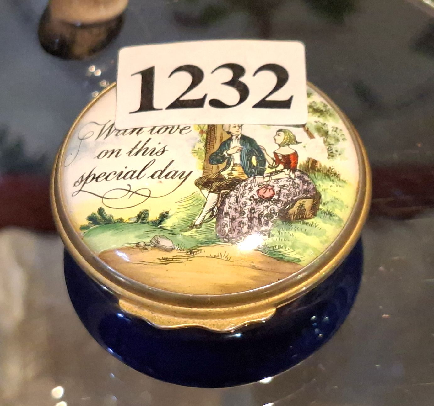 1232 · BILSTON ENAMEL BOX