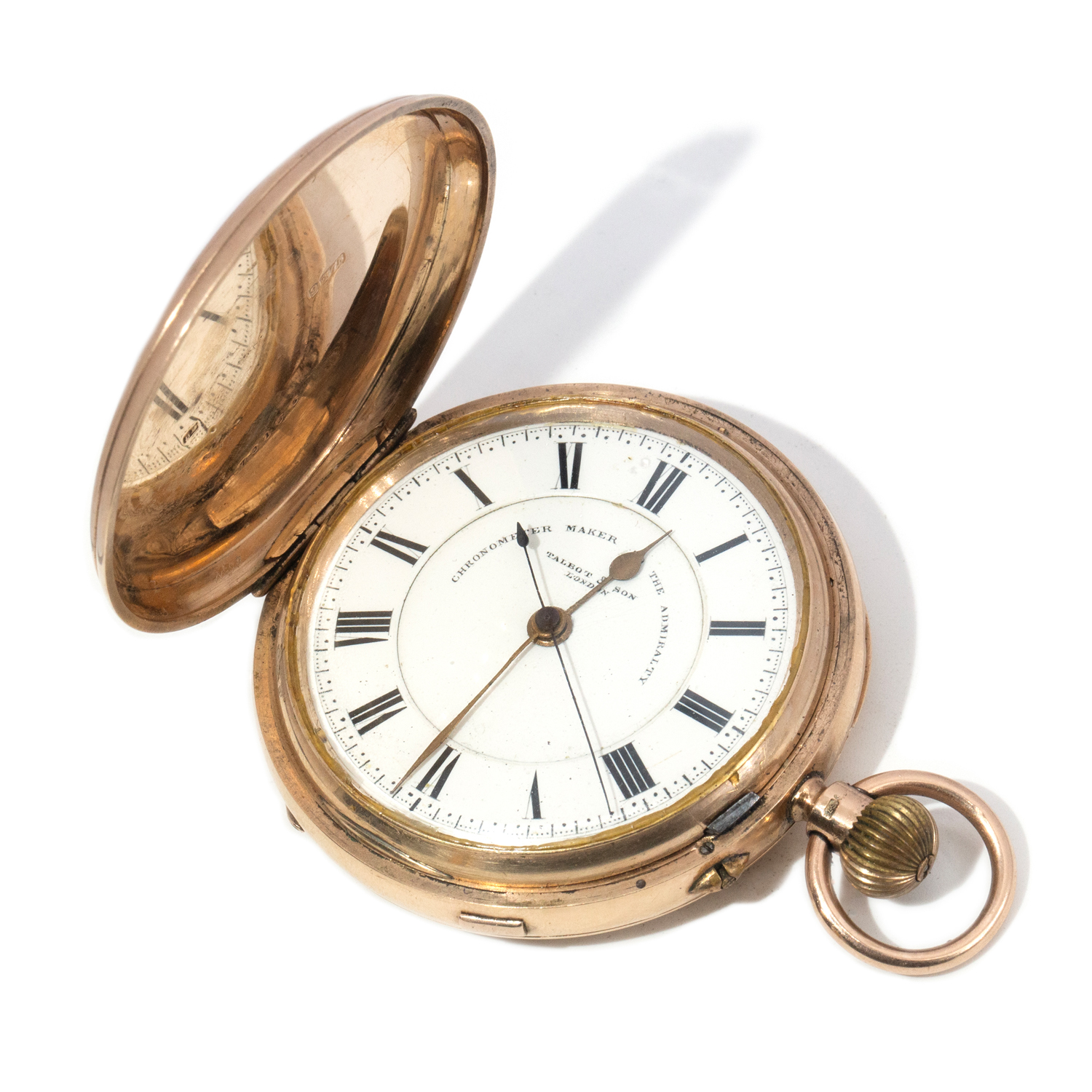 Talbot & Son 18s Full Hunter Pocket Watch 9K Gold, Circa 1909-1910
