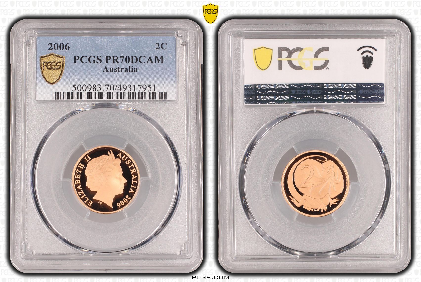 Elizabeth II, Two Cent, 2006, PCGS PR70DCAM