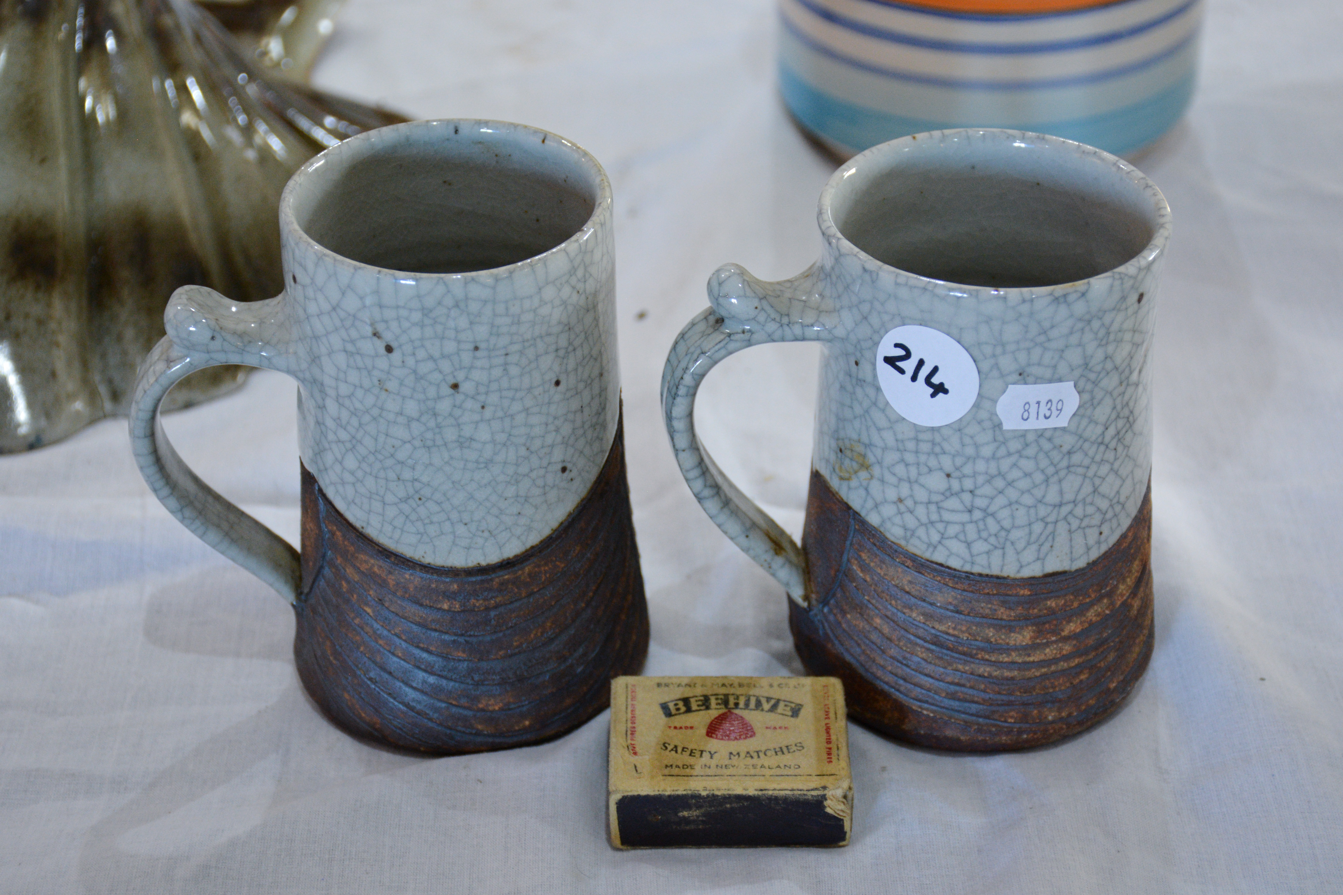 Quality Pottery Mugs with Makers Marks x 2 — sold at auction in New Zealand for $30