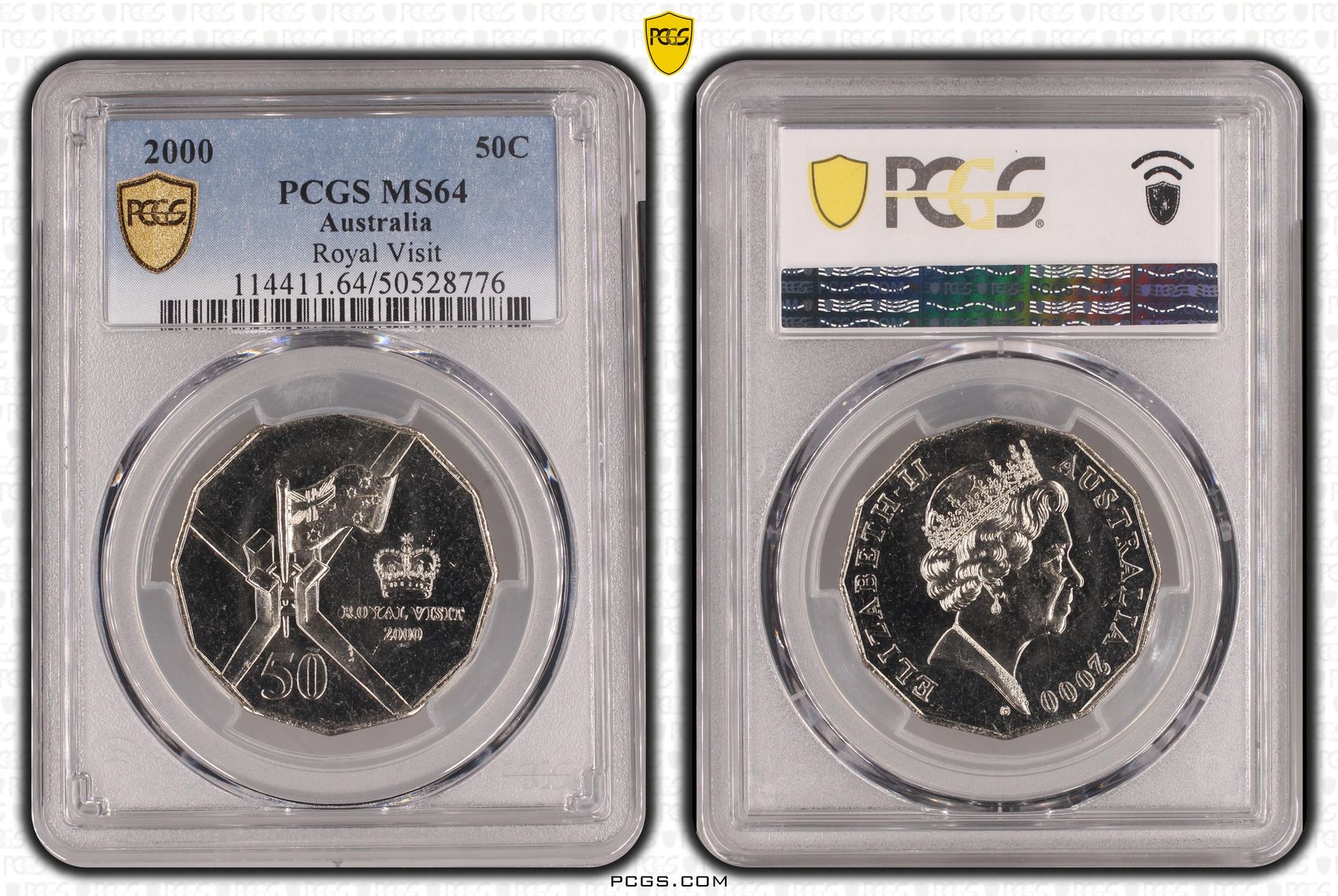 353 · Royal Visit, Fifty Cent, 2000, PCGS MS64
