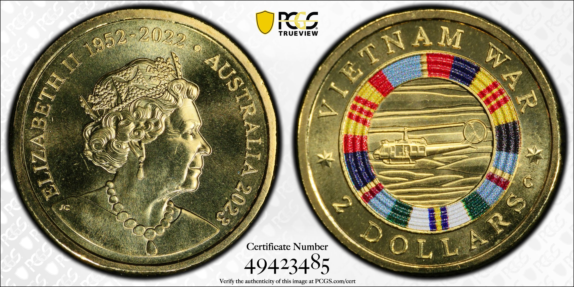 Vietnam War Colourised, Two Dollar, 2023-C, PCGS MS68