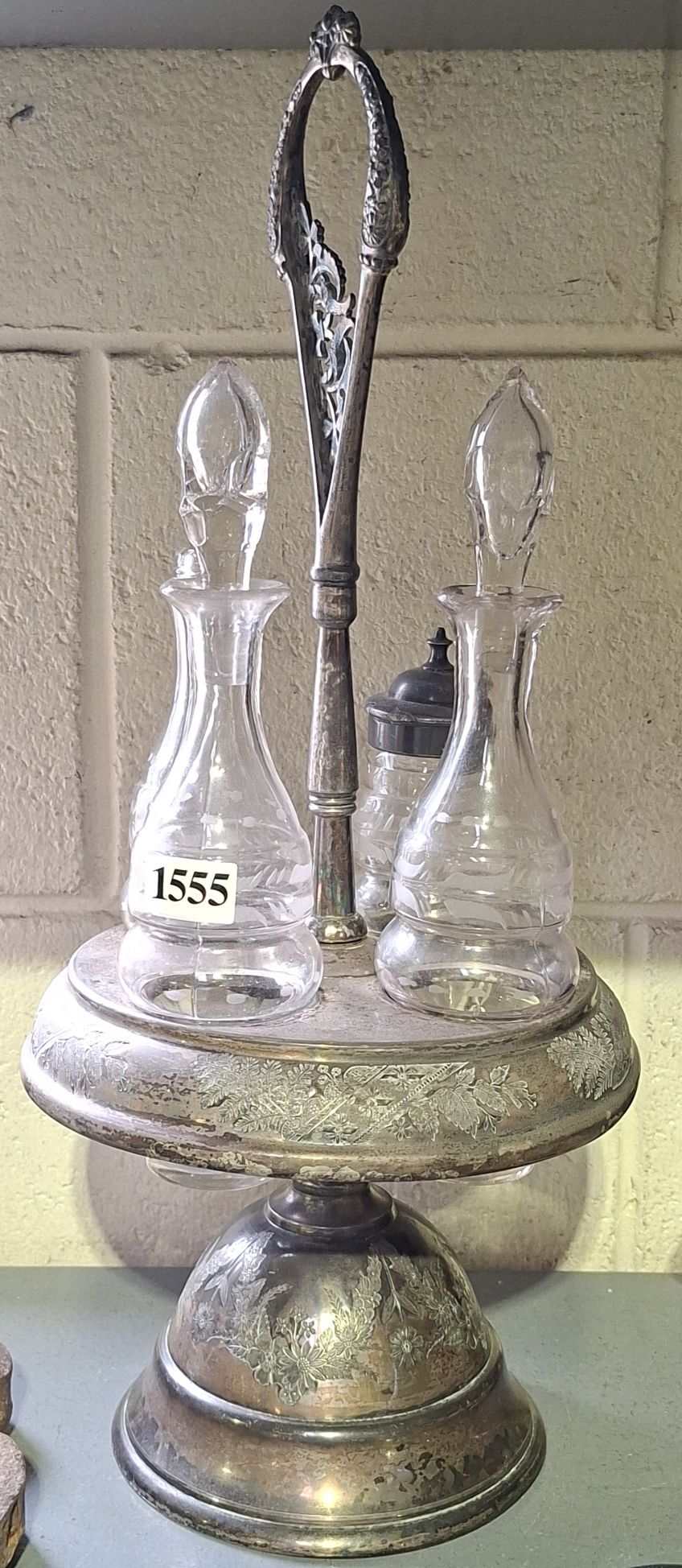 Victorian Silverplated Cruet Condiment Stand