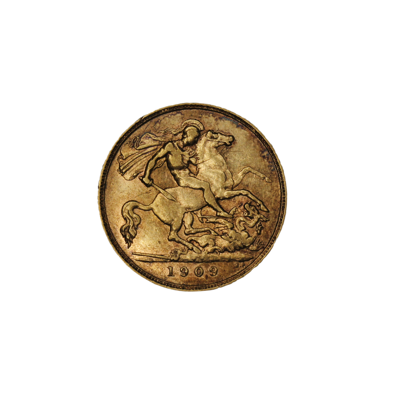 1246. · Edward VII, Half Sovereign, 1909-P, Fine