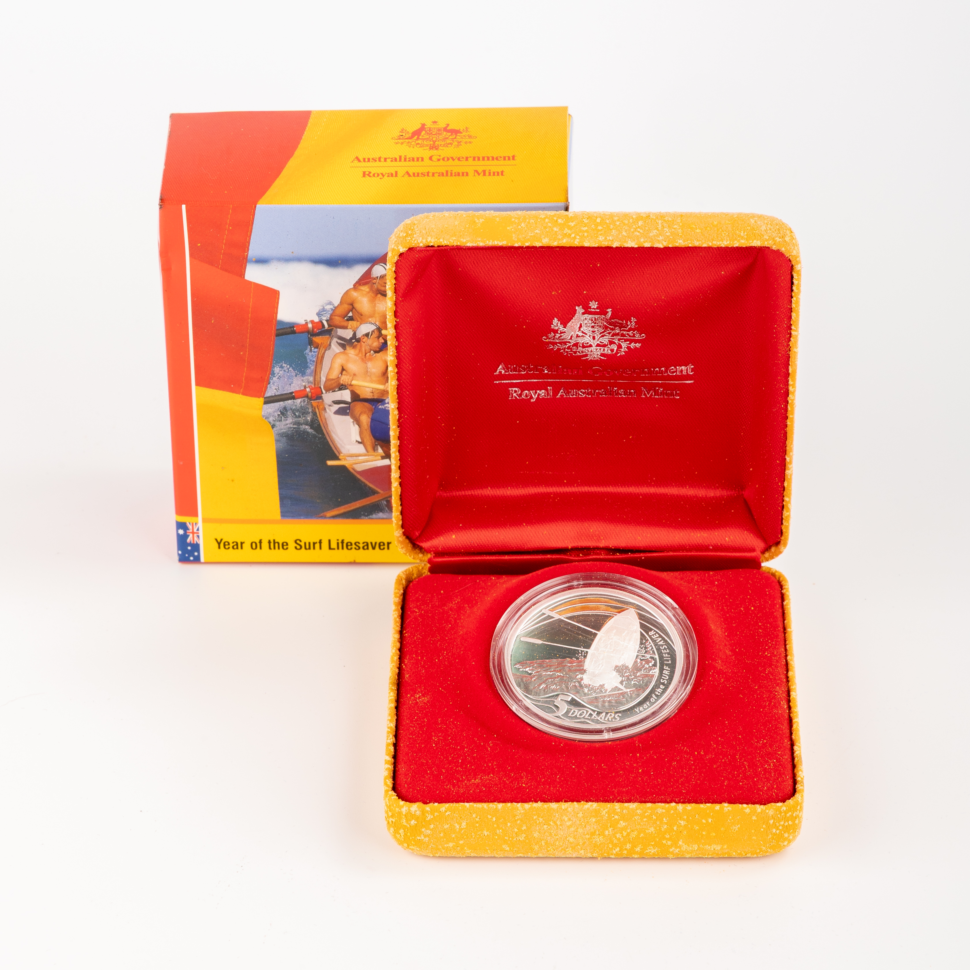 Year of the Surf Lifesaver Silver Proof Coin, Five Dollar, 2007, PCGS