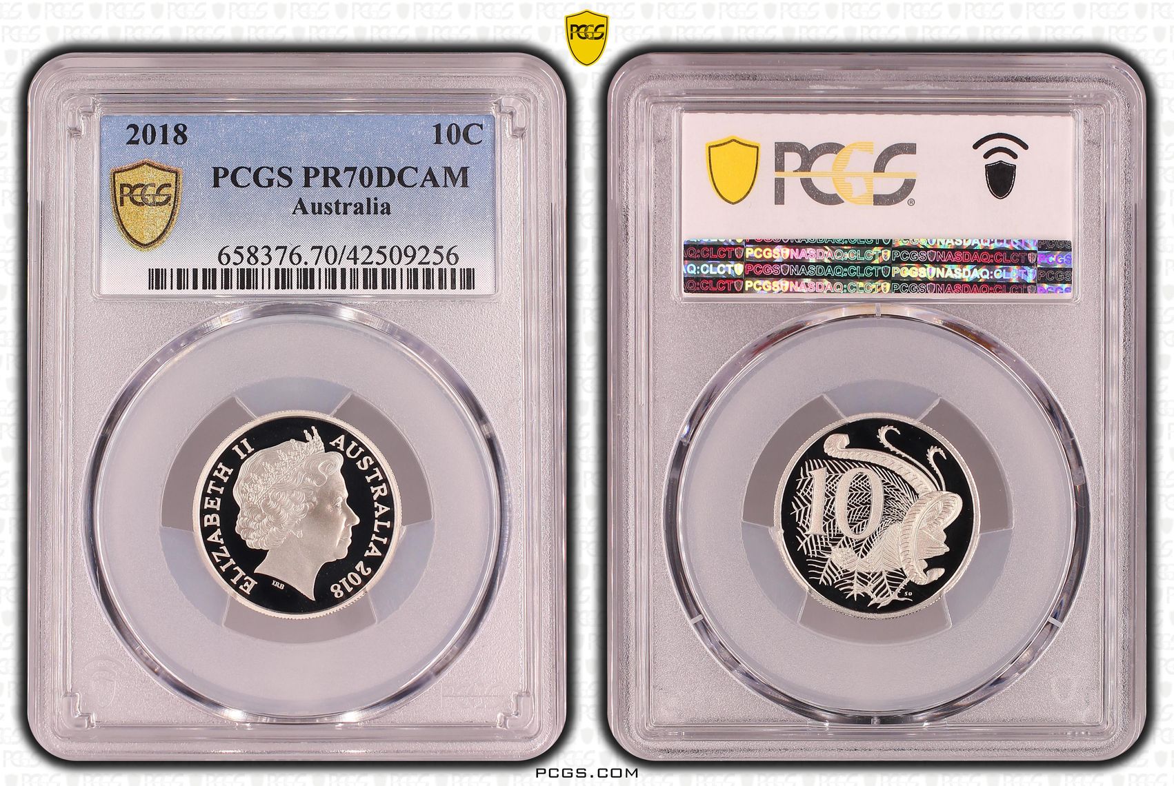 Ten Cent, 2018, Pcgs Pr70dcam