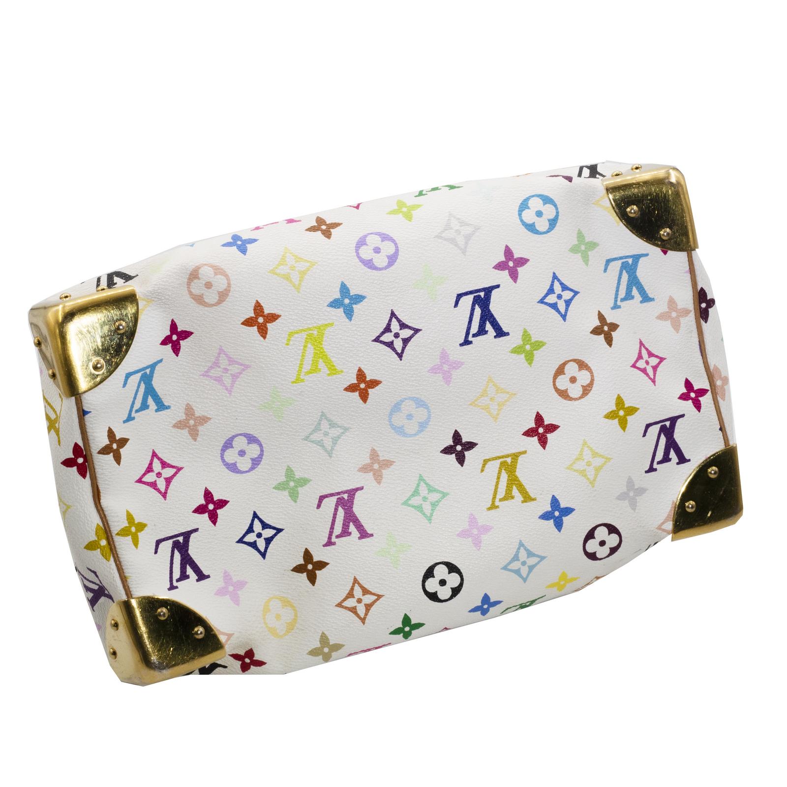 Louis Vuitton White Multicolor Monogram Canvas Speedy 30 Bag Louis Vuitton  | The Luxury Closet