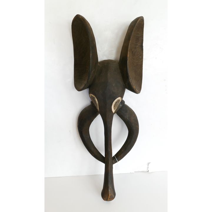 Babanki Wood Elephant Mask- 38''