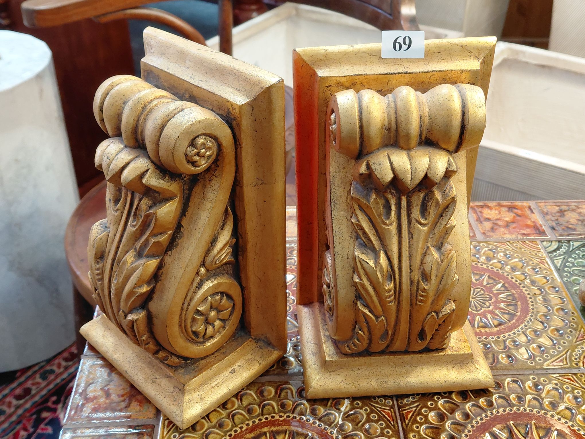 GILT WALL SCONCES