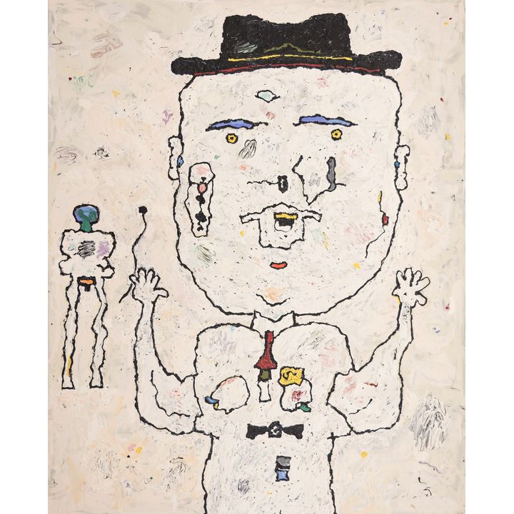 Alden Mason ''Head Totem'' 2001 Acrylic