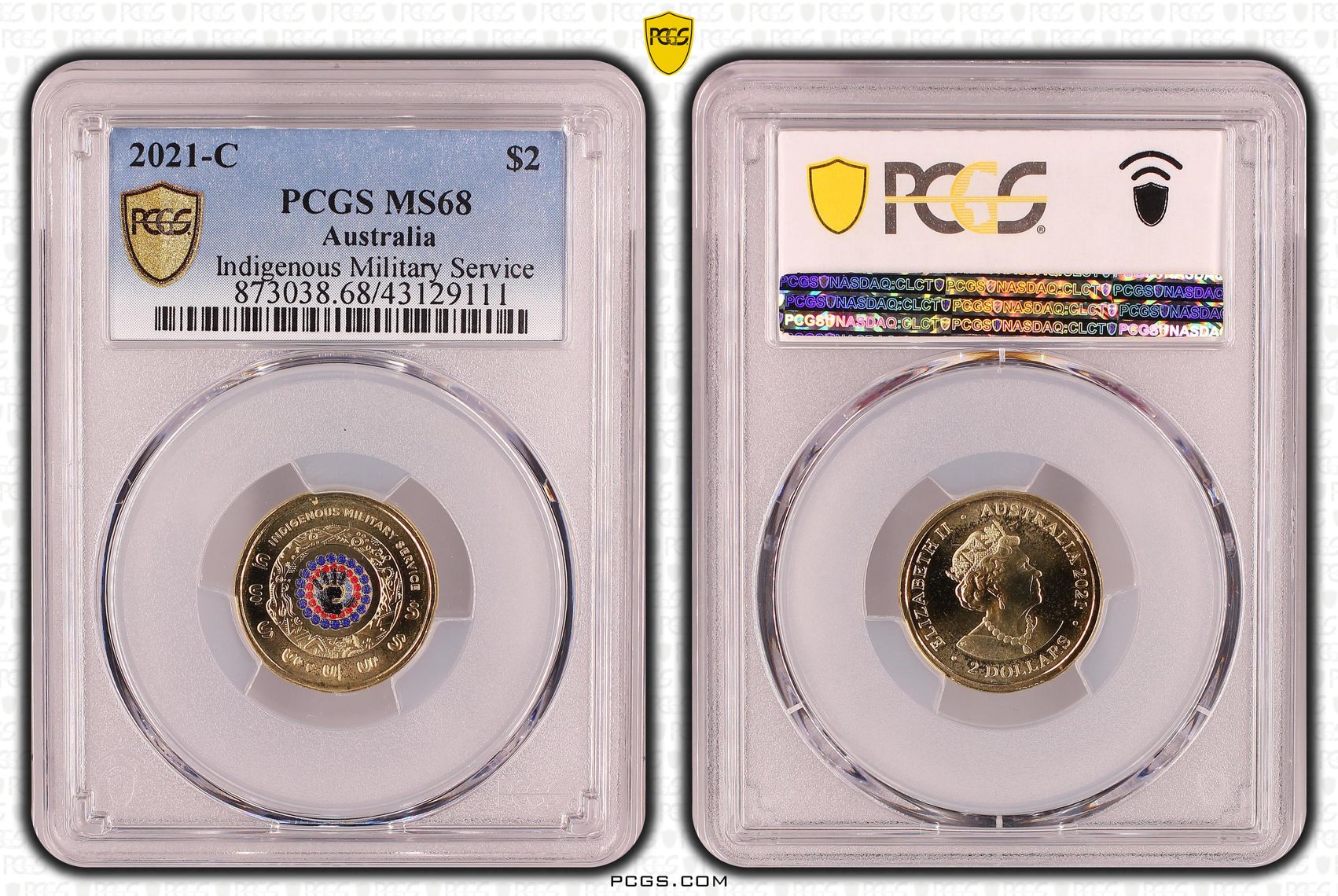 Indigenous Military Service - Colorized , Two Dollar, 2021-C, PCGS MS68