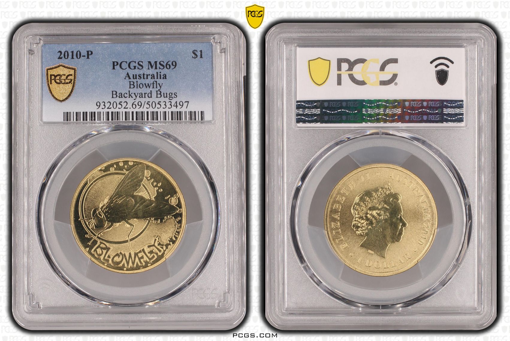 Blowfly POP 6/0, One Dollar, 2010-P, PCGS MS69