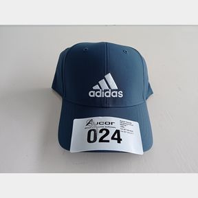 ADIDAS B-BALL EMBOSSED TRAINING CAP - BLUE/WHITE -